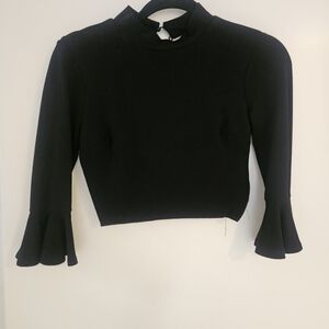 Nasty gal black crop top